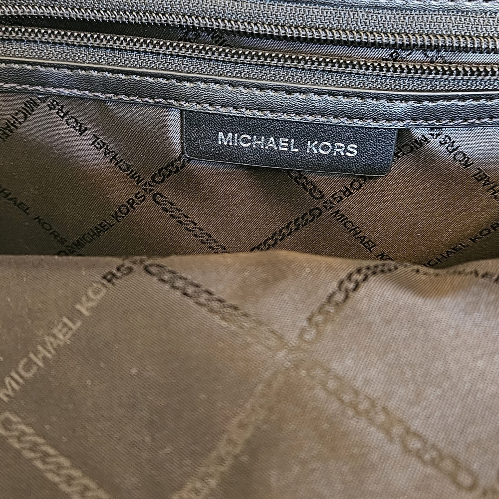 Michael Kors Women's Black Signature MK Backpack - Picture 8 of 8